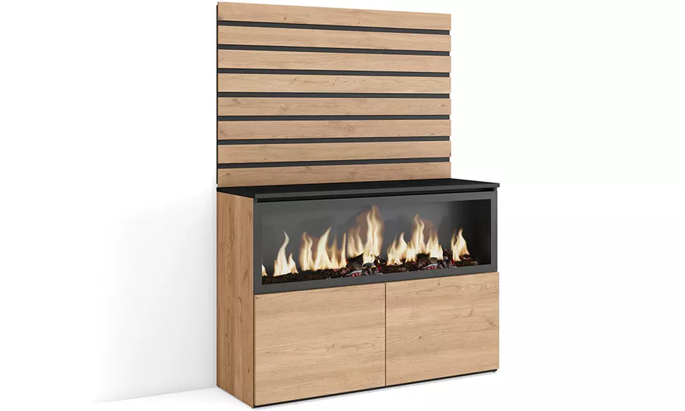 Sideboard mit LED-Elektrokamin