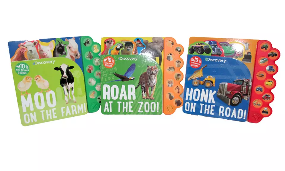 Discovery 10 Button Sound Kids Book Bundle (3-Piece) - Primary Image
