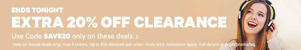 Extra 20% Off Clearance