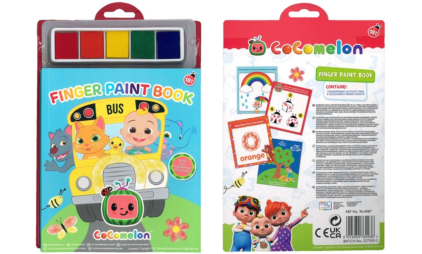 Image 3: One or Two RMS Cocomelon Finger Paint Book Sets