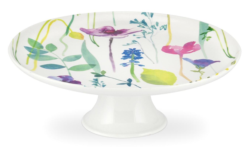 Image 2: Water Garden Cake Stand and Cake Slice