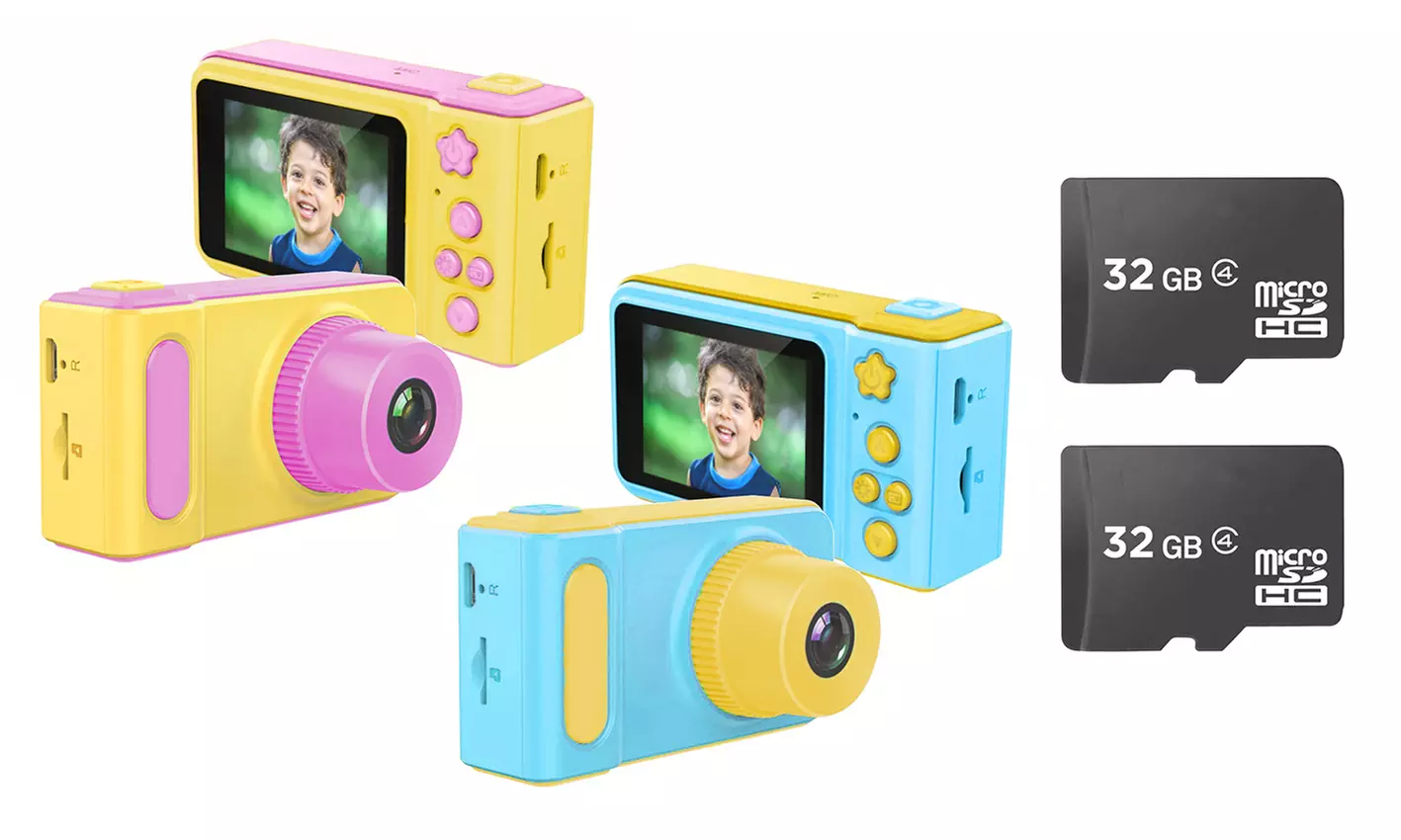 1 ou 2 appareils photo pour enfants, avec ou sans carte mémoire de 32 Go - Primary Image