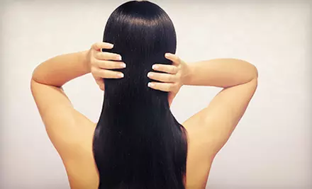 Silk Press, Deep Conditioning with Relaxer Retouch, or Hair Extensions from Apryle Blu @ PUSH Salon (Up to 40% Off) - Primary Image