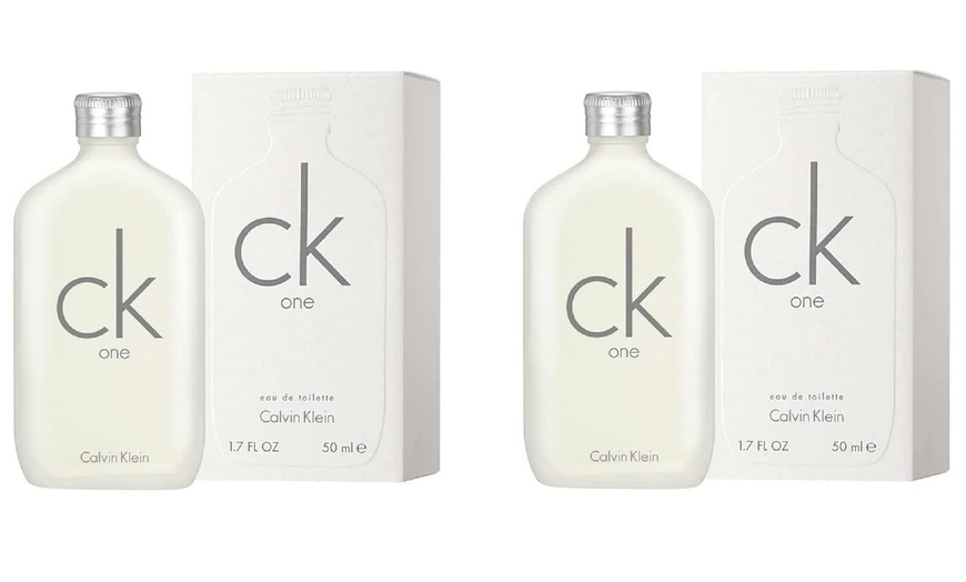 Image 2: One or Two Bottles of Calvin Klein CK One Unisex Eau de Toilette 50ml