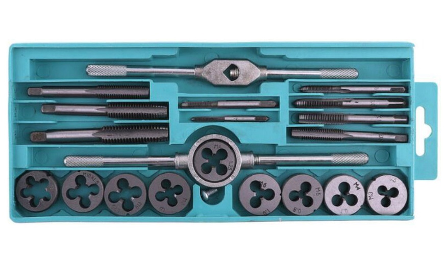 Image 1: 20-Piece Tap and Die Set