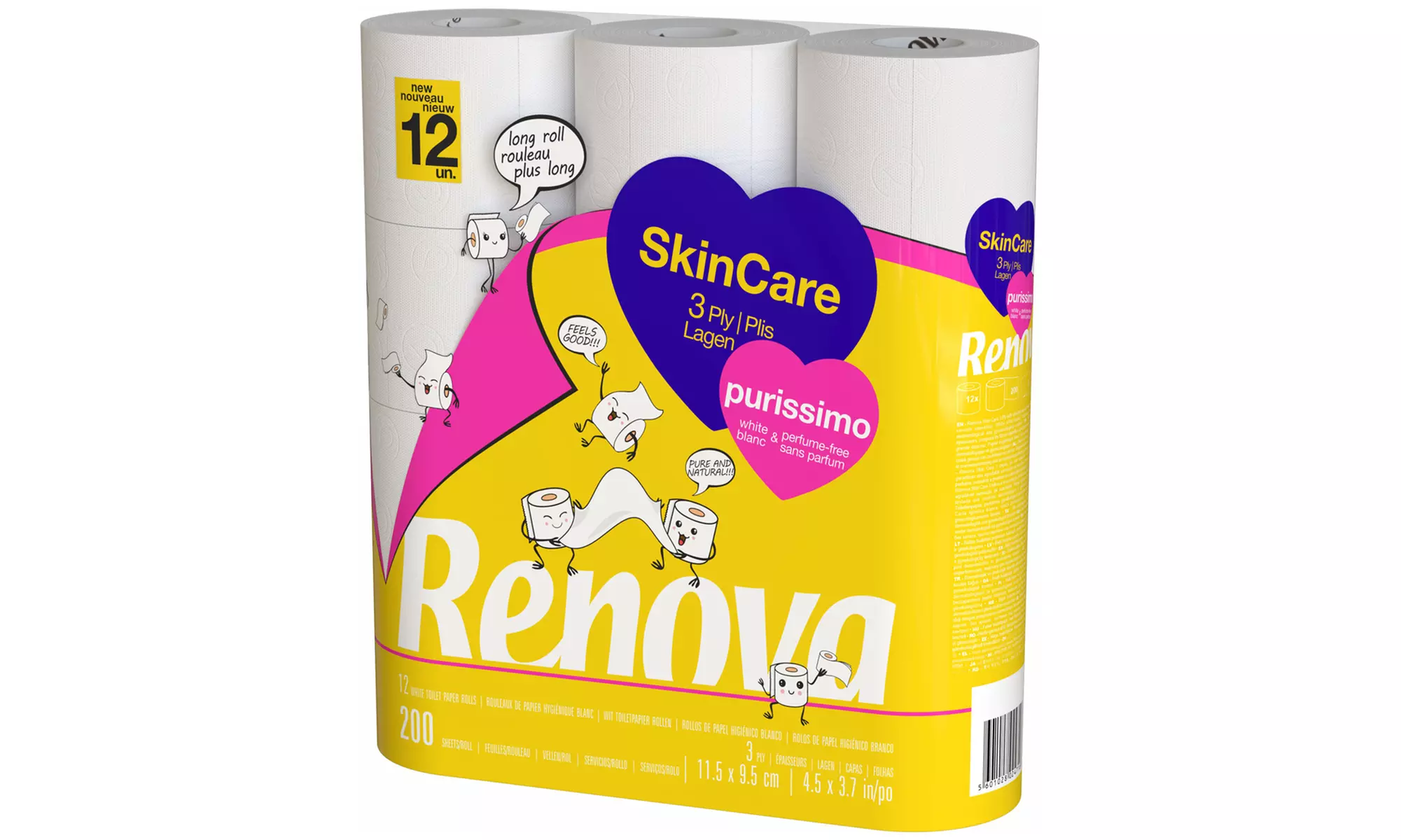 60 or 120 Rolls of Renova Skin Care Purissimo Soft 3-Ply Toilet Paper - Image 5