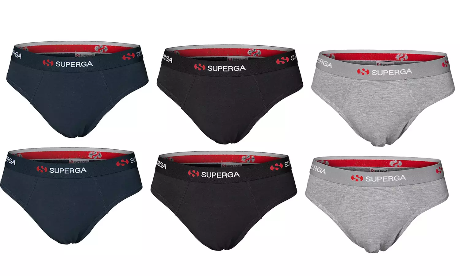 3, 6 o 12 paia di slip o boxer da uomo Superga