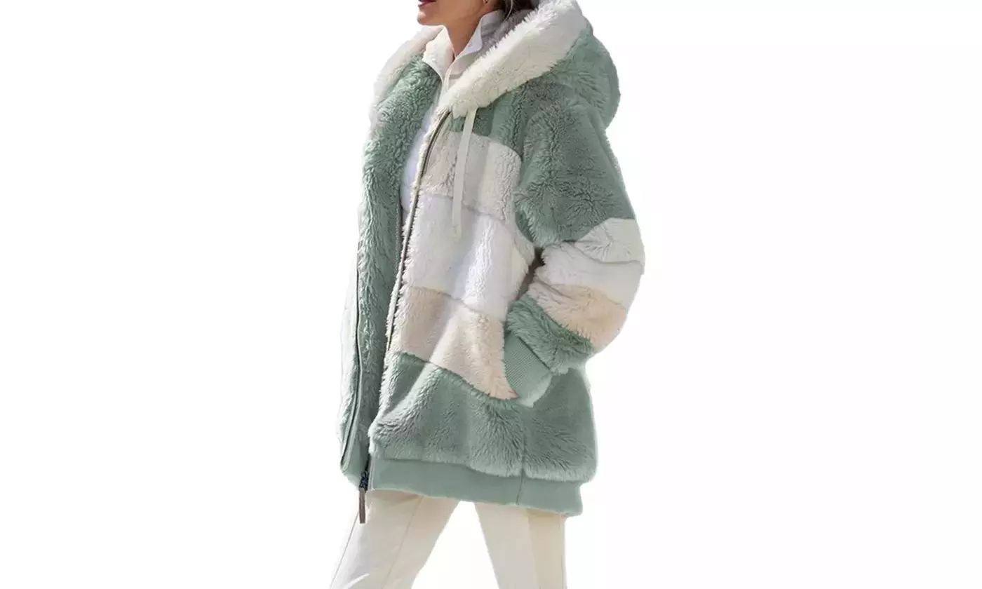 Cárdigan a rayas con capucha