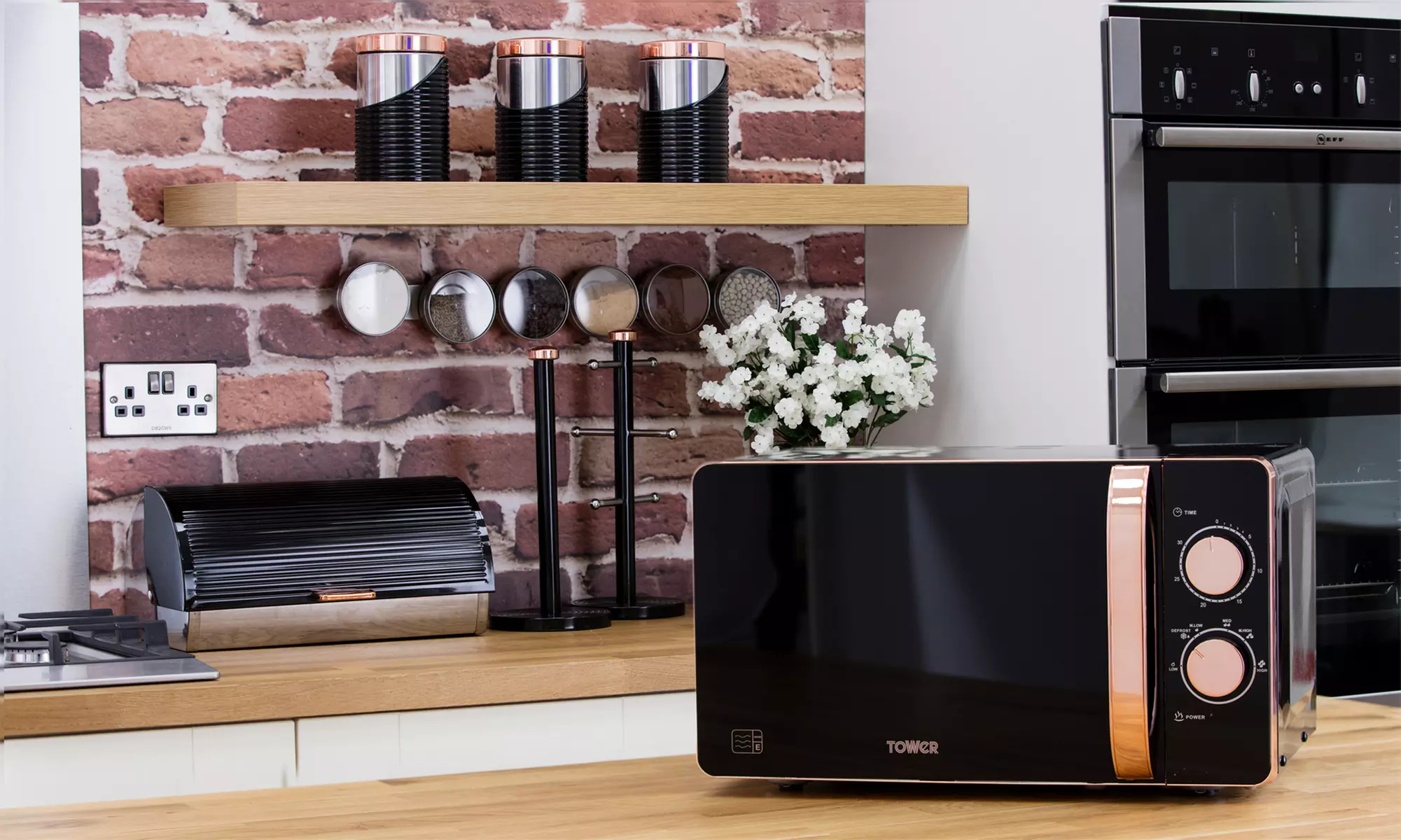 Tower Seven-Piece Kitchen Collection in Rose Gold and Black - Primary Image