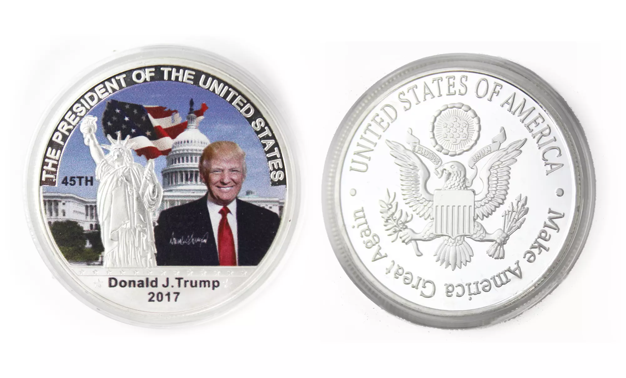 2017 45th President Donald J. Trump "Make America Great Again" Coin - Primary Image