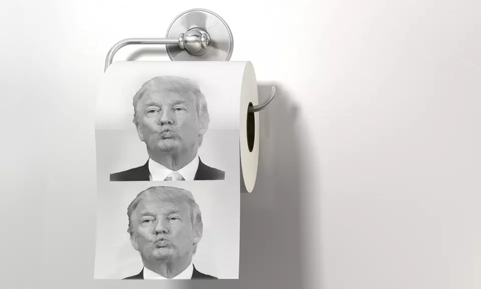 1x, 2x, 3x oder 4x witziges Klopapier mit dem Konterfei von Donald Trump - Primary Image