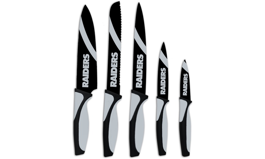 Image 86: The Sports Vault NFL Kitchen Knife Set (5-Piece)