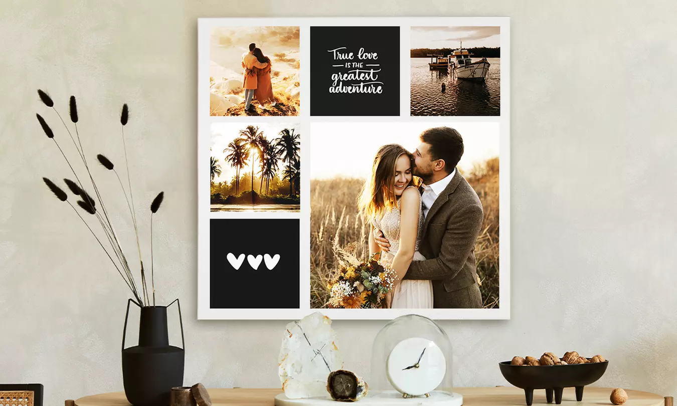 Fotocollage canvas of aluminium