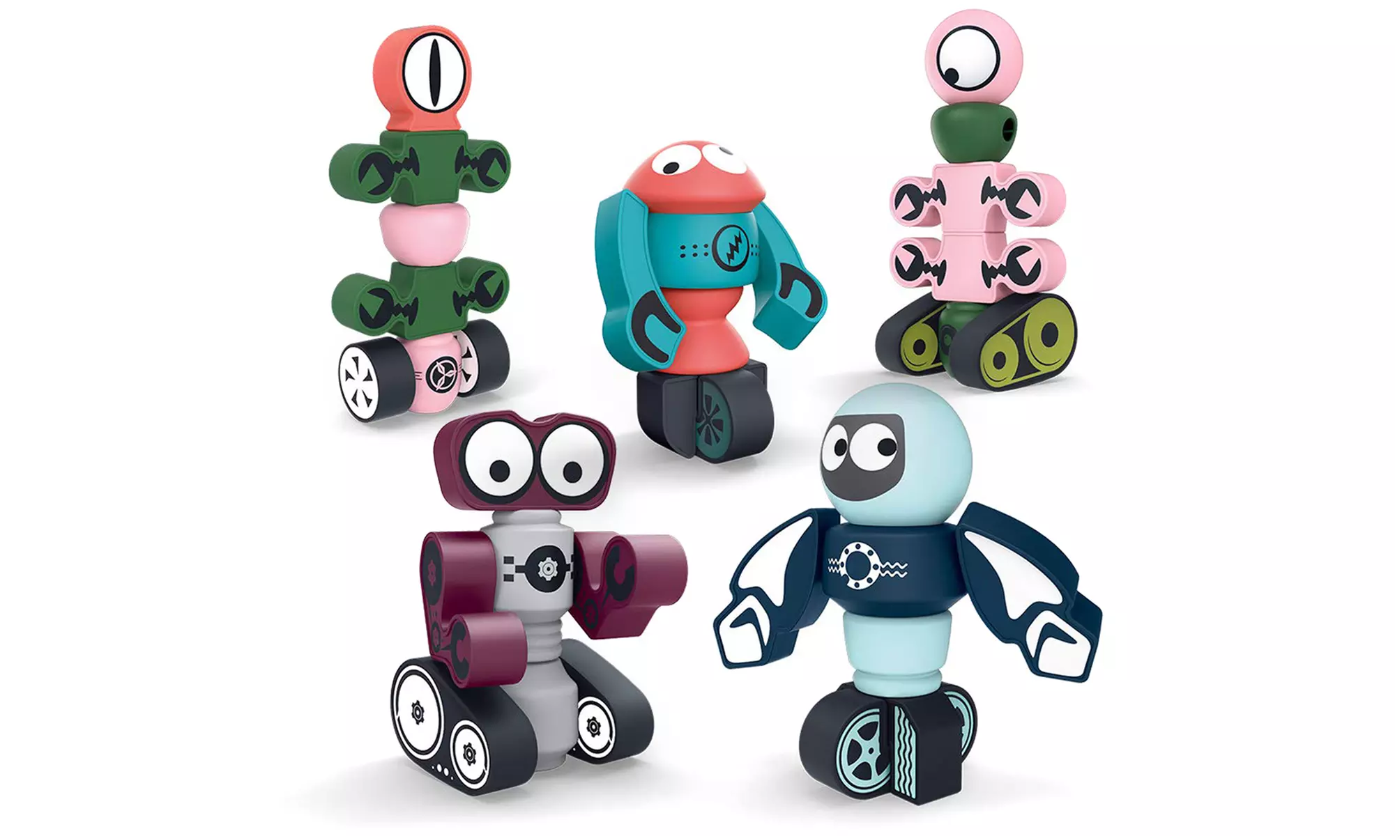Magnetic Robot 3D Puzzles STEM Toy Set (5-Pack) - Second Medium