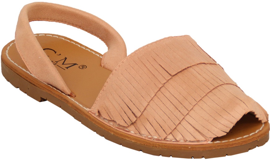 Image 9: Menorcan Slip-On Peep Toe Sandals