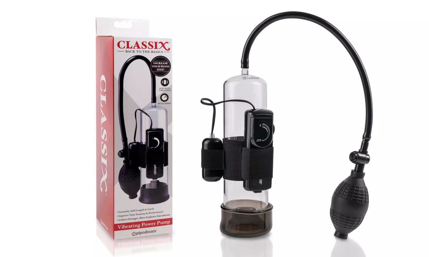 Pipedream Classix Vibrating Pump - Black - Primary Image