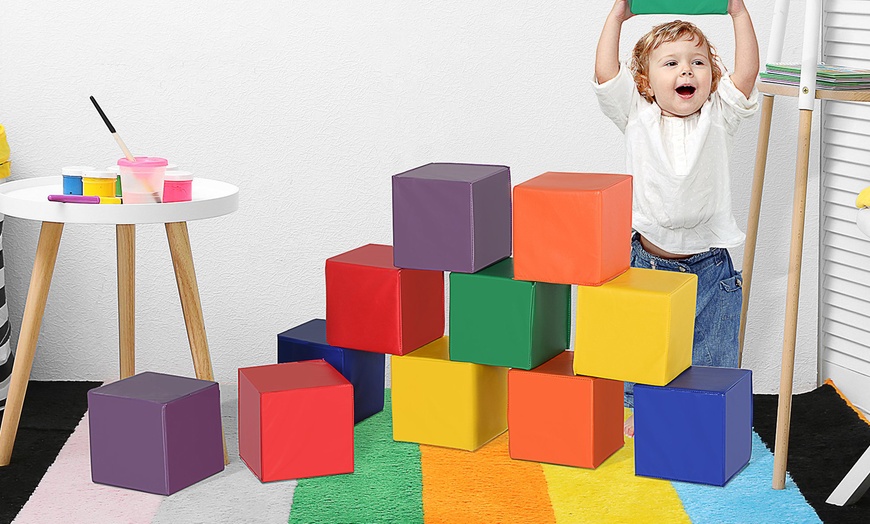 Image 5: HomCom Soft Play Foam Building Blocks Toy