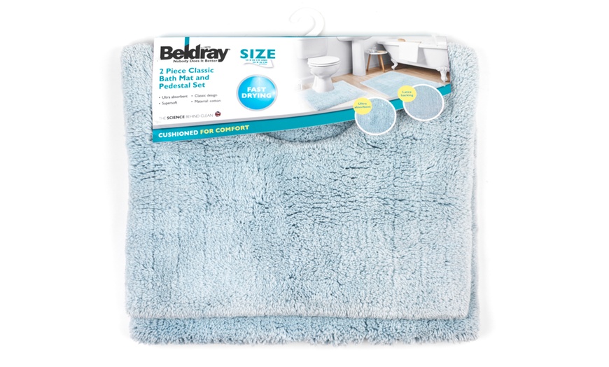 Image 4: Beldray Bath Mat and Pedestal Set