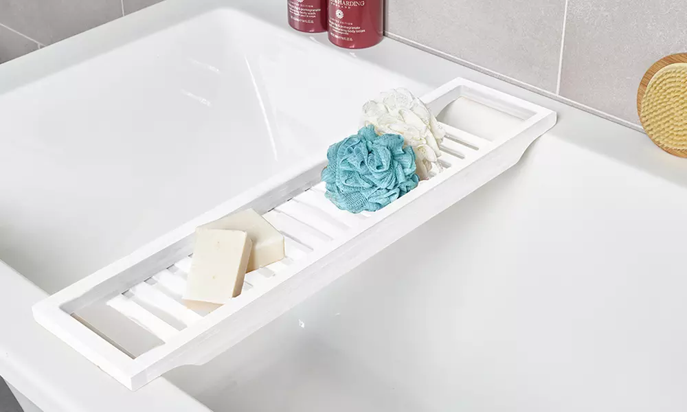 Accessoire pont de bain bambou "Slim line", livraison gratuite - Primary Image