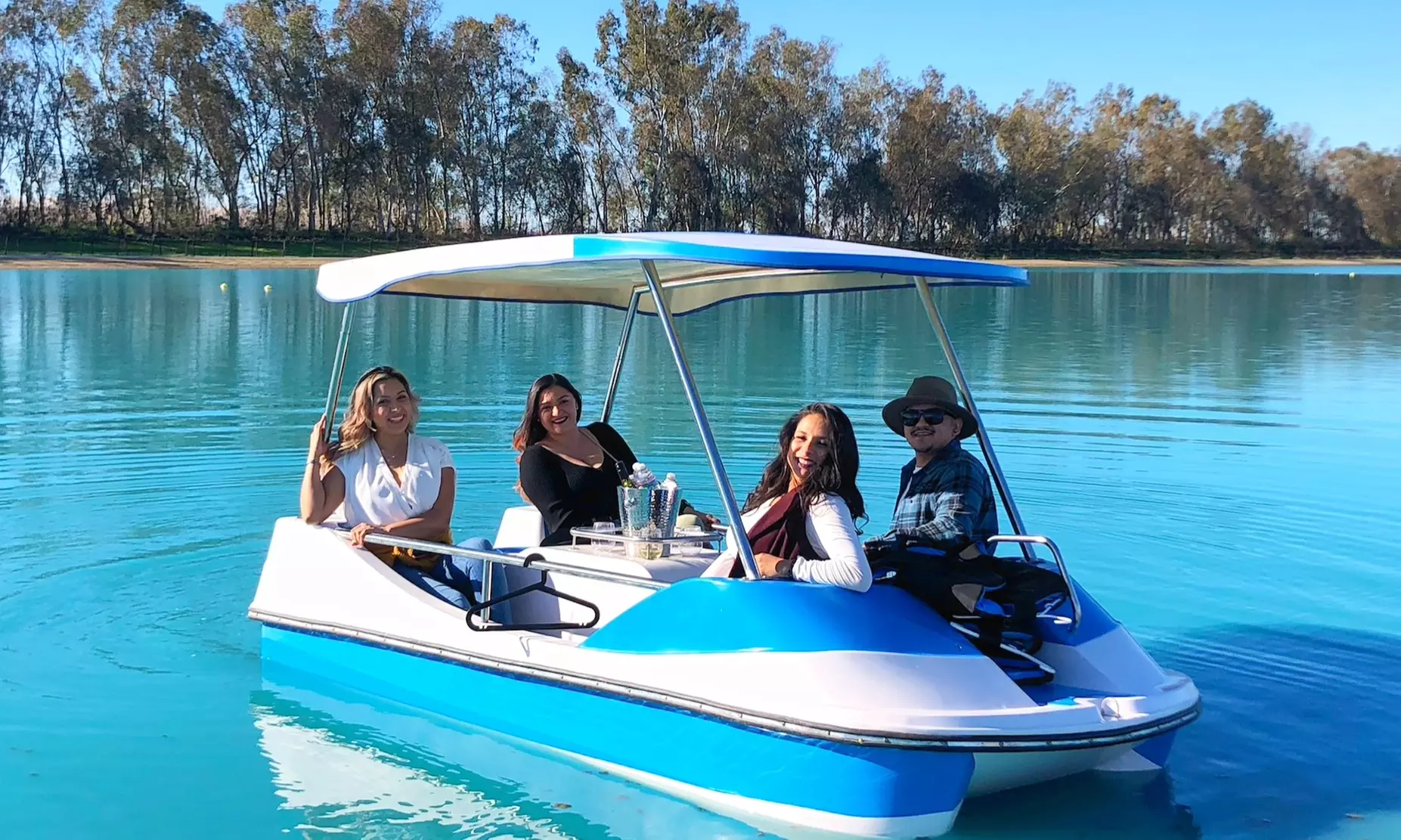 $65 for One-Hour Pedal-Boat Rental with a Glass of Wine at Valensin Vineyard & Winery ($78 Value) - Primary Image