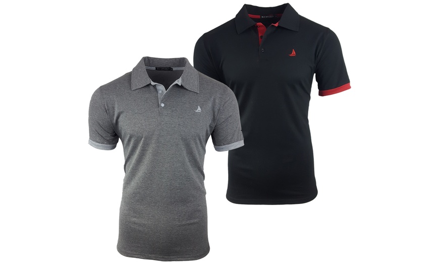 Image 6: Men's Short Sleeve Finley Polo Two-Pack