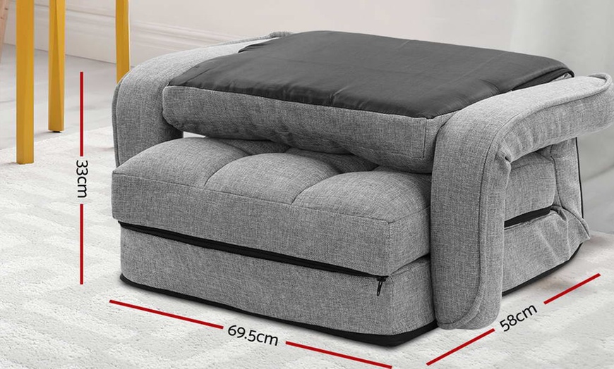 Image 18: Adjustable Folding Futon Lounge