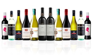 12x Premium Mixed White and Red Wine with 10 Bottles Five-Star Winery