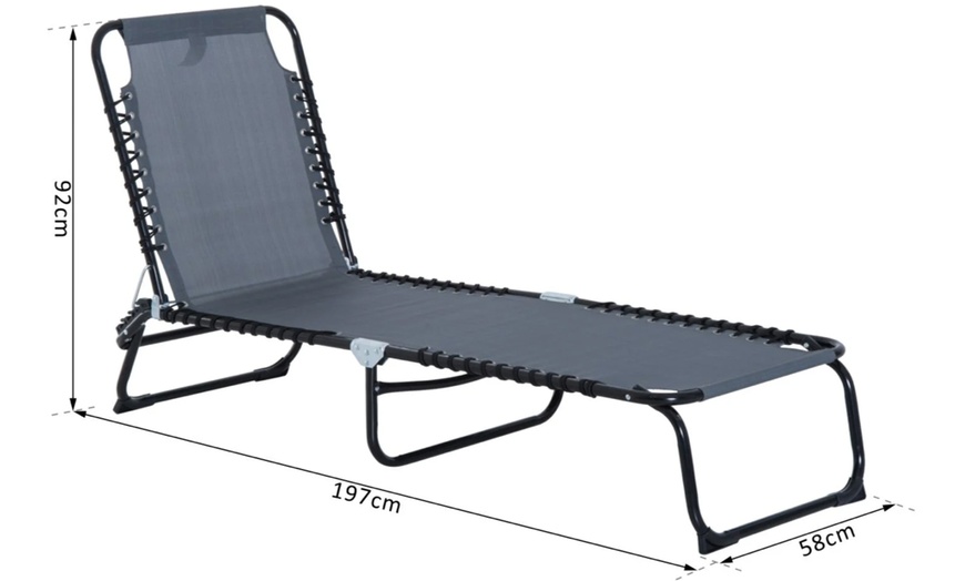 Image 8: Zero Gravity Lie Flat Lounger