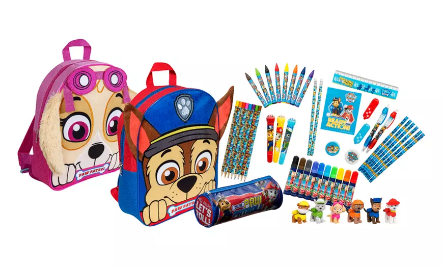 Image 1: Paw Patrol Backpack & Stationary Bundle
