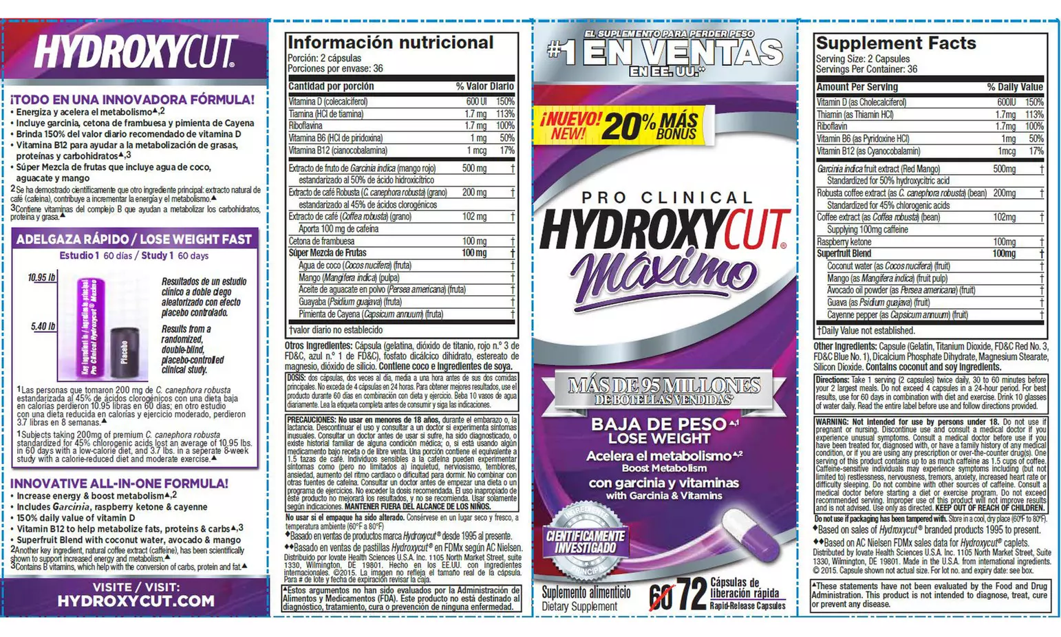 Hydroxycut Maximo Weight-Loss Supplement (1-,2-, or 3-Pack) - Second Medium