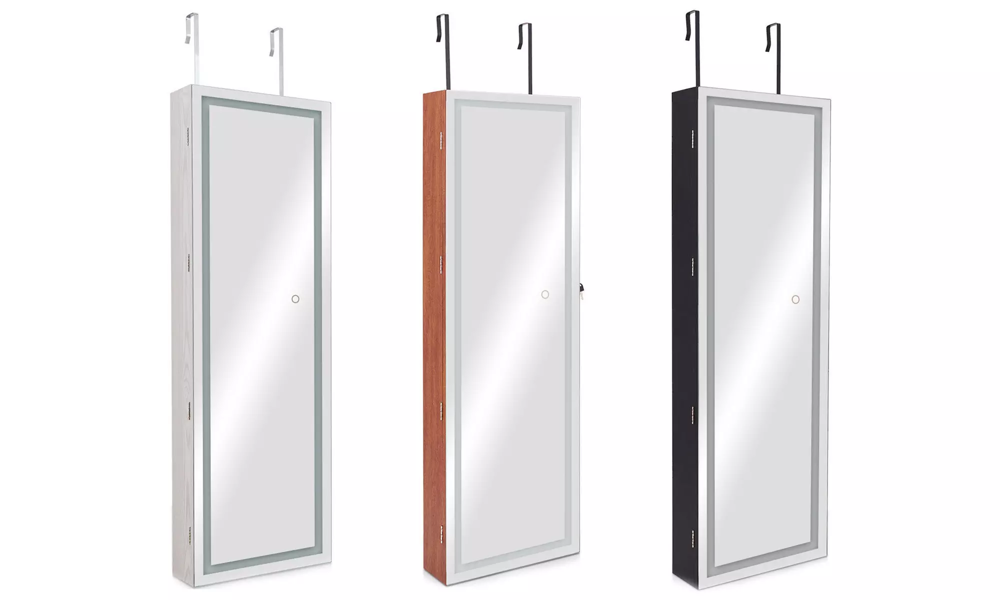 LED Light Mirror Jewelry Cabinet - Primary Image