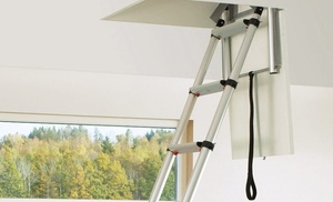 Foldable Loft Ladder with Extra Wide Steps