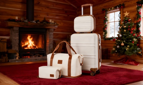 Kono Unisex Rust Reisset Met Koffer En Bijpassende Reistas