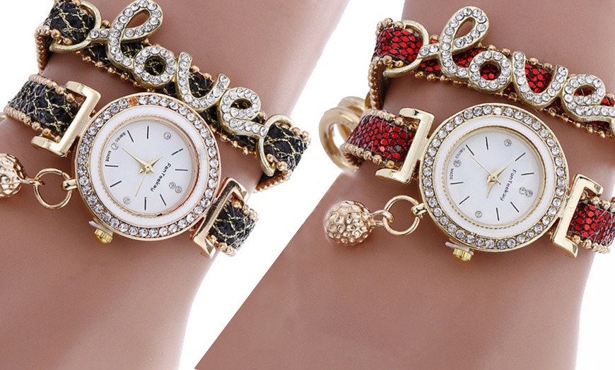 Image 7: Fashion Wrap Love Watch