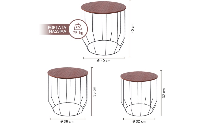 Image 12: Set de 3 tables basses pour le salon