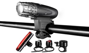 USB Rechargeable Bike Light Set