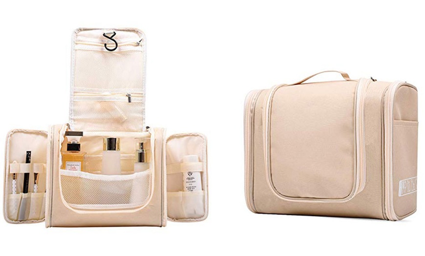 Image 7: One or Two Multi-Compartment Waterproof Toiletry Bags