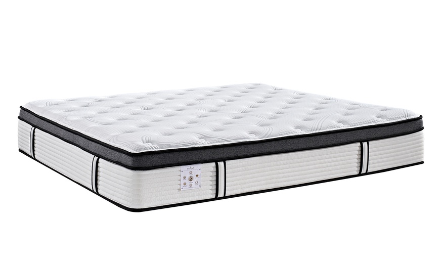 Image 3: Matelas, 32 cm, mémoire de forme, latex, ressorts ensachés. Sampur