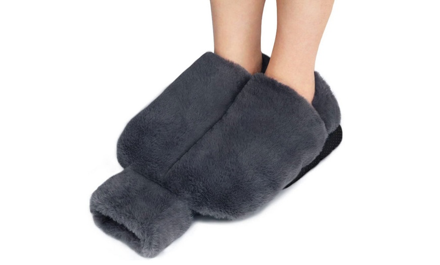 Image 2: Large capacity 2L Two in One Foot and Hand Warmer Hot Water Bottle