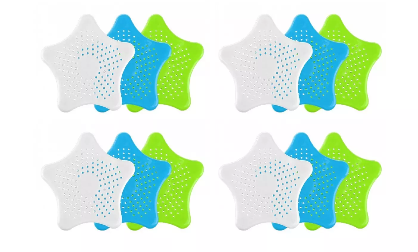 3, 6 ou 12 filtres pour les déchets vidange d'évier et douche en forme d'étoile de mer - Second Medium