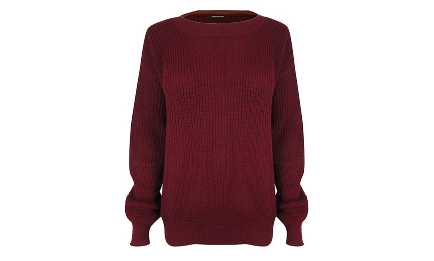 Image 8: Chunky Knit Oversized Baggy Jumper