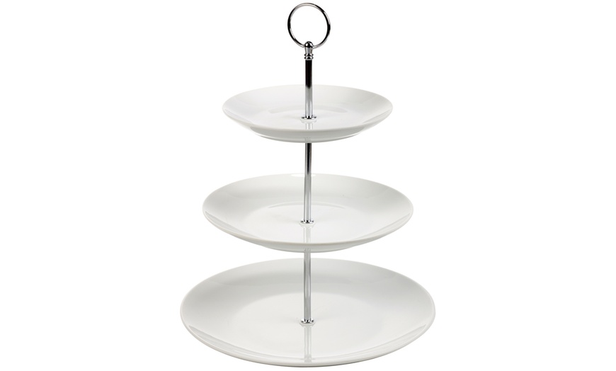 Image 2: Three-Tier Ceramic Cake Stand