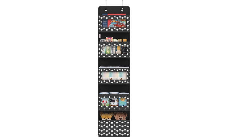 Image 15: Four- or Five-Tier Over-the-Door Hanging Organiser