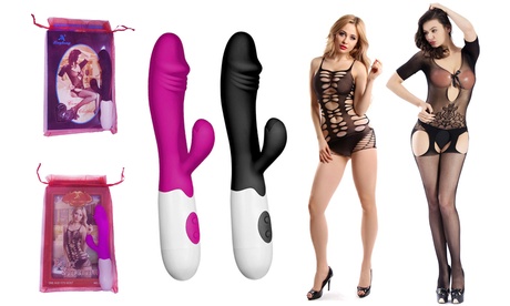 Set vibratore Rabbit Fifty Shades of Lust disponibile in 2 colori più completo lingerie disponibile in 2 modelli