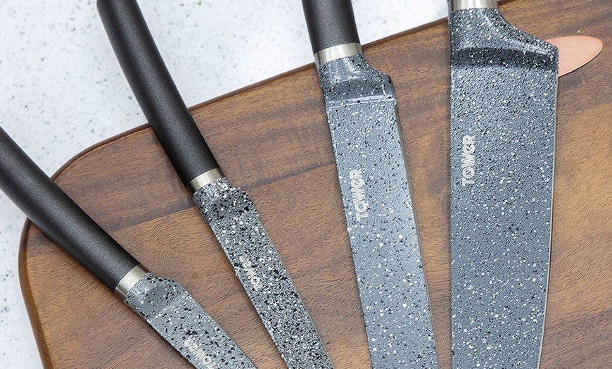 Image 4: Tower Five-Piece Knife Set