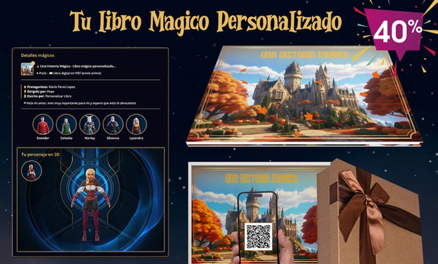 Image 1: ¡Protagoniza tu propia historia! Sé el héroe de tu libro con 3D