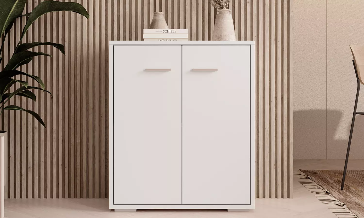 Aparador modelo Lander en color blanco o blanco y sonoma