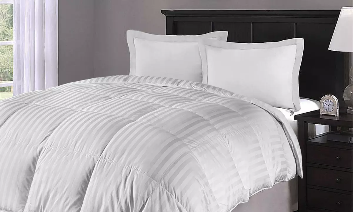 Hotel Grand 350TC Cotton Damask Stripe Comforter - Primary Image