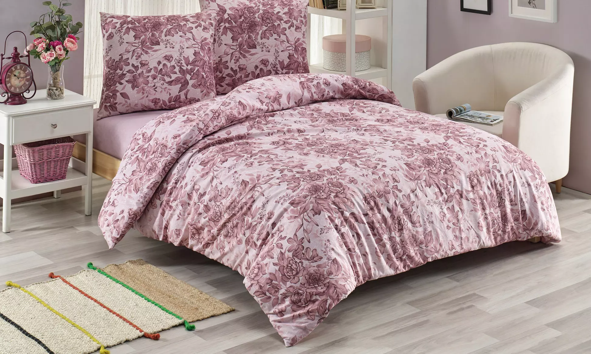 Juego de funda nórdica y 2 fundas de almohada para cama doble