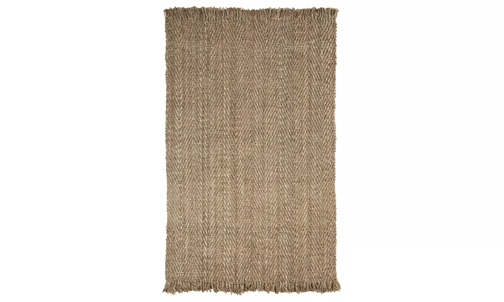 All-Natural Reversible Bohemian Jute Runner and Area Rug with Fringes - Image 4